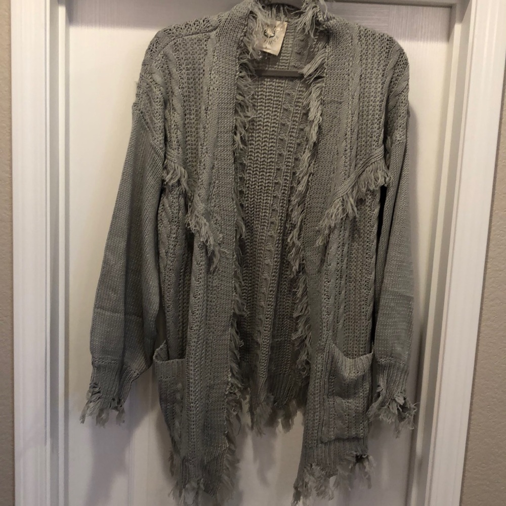 Three Bird Nest distressed cardigan sweater